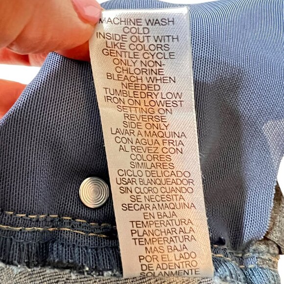 Democracy Blue Jeans Ab Technology Stretch Denim Womens Sz 10 Pockets - Picture 10 of 16